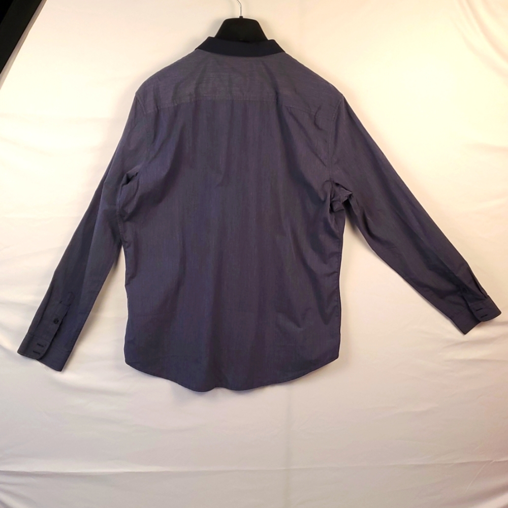 A|X Armani Exchange Mens Long Sleeve Button Shirt Gray Size XL  Business Casual - Picture 8 of 10